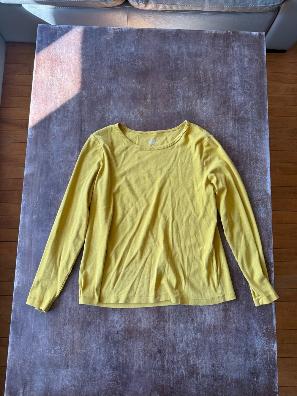 St. John's Bay Mustard Yellow Essential Tee
